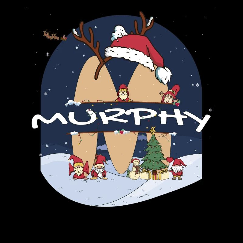 Impressionnant Murphy nom w chapeau de père Noël dans le thème de Noël
