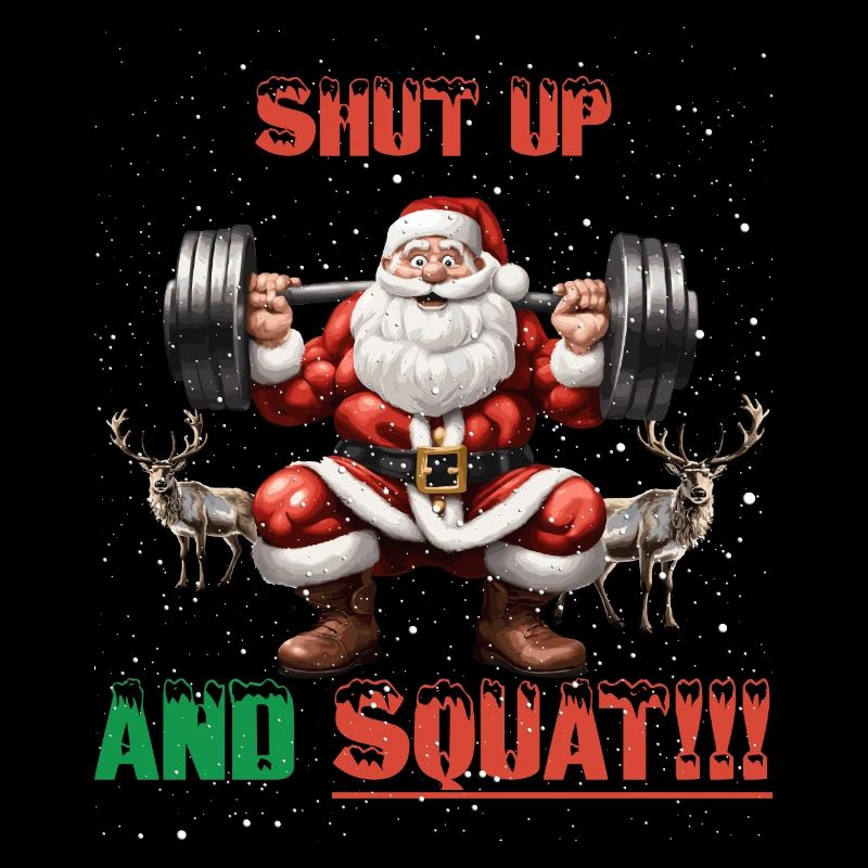 Squat-Santa SHUT UP AND SQUAT
