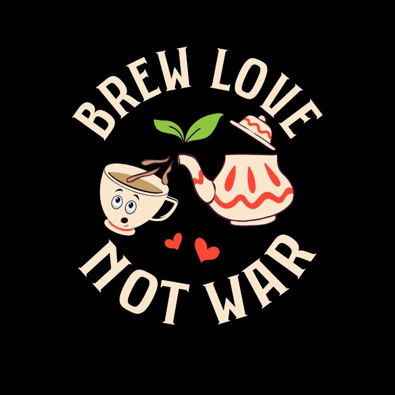Brew love, not war Tea Drinker Mug Tea Bag