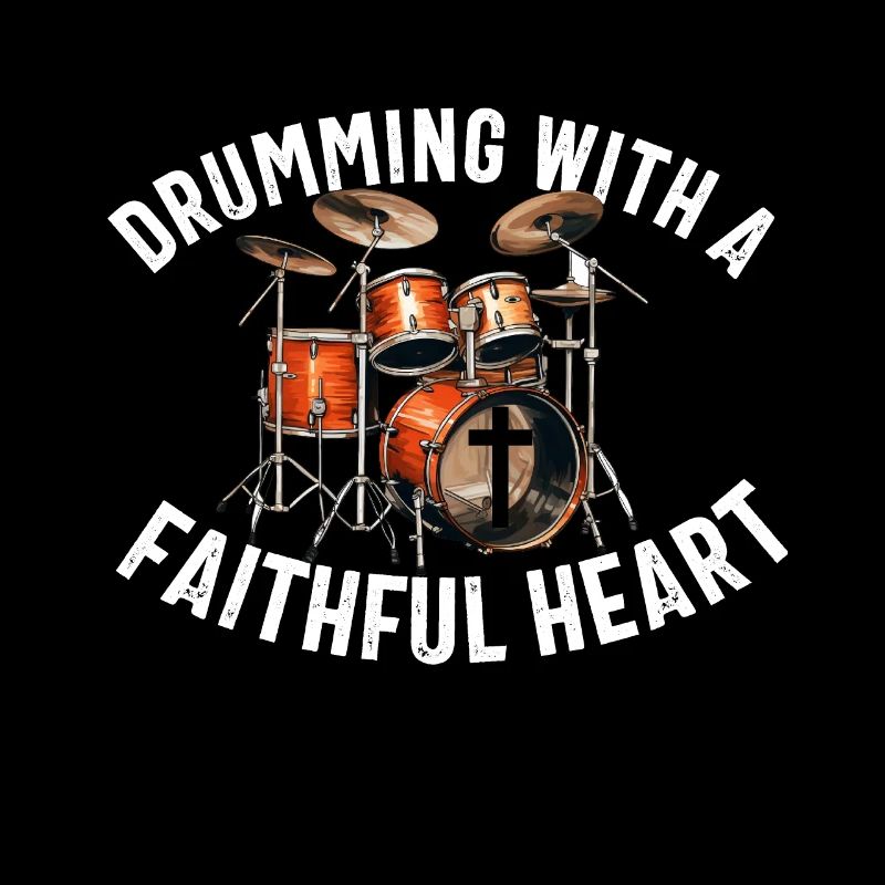 Christian Drummer Drum Player Stick Men Jesus