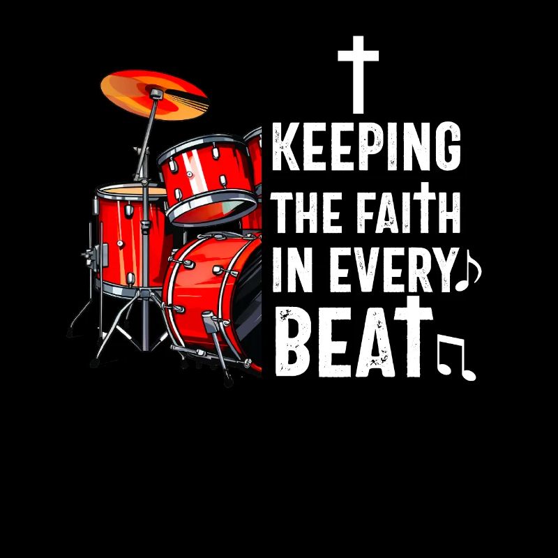 Christian Drummer Drum Player Stick Men Jesus