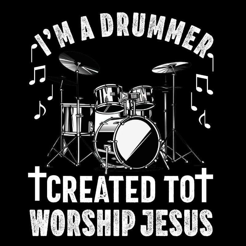 Christian Drummer Drum Player Stick Men Jesus