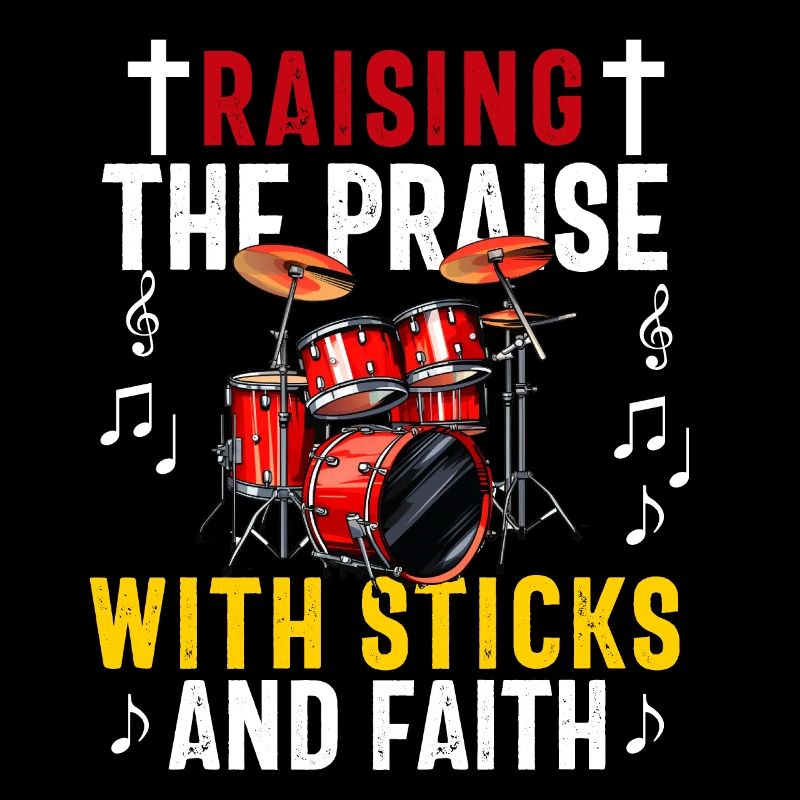 Christian Drummer Drum Player Stick Men Jesus