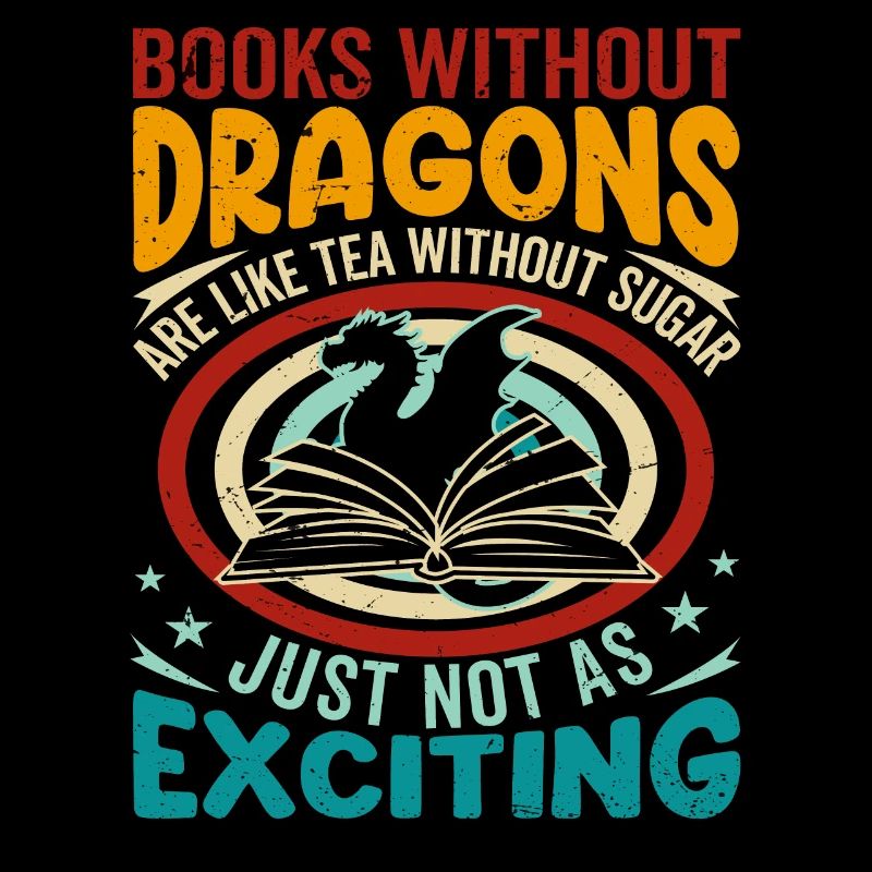 Drachen Buch Spruch - Books Without Dragons