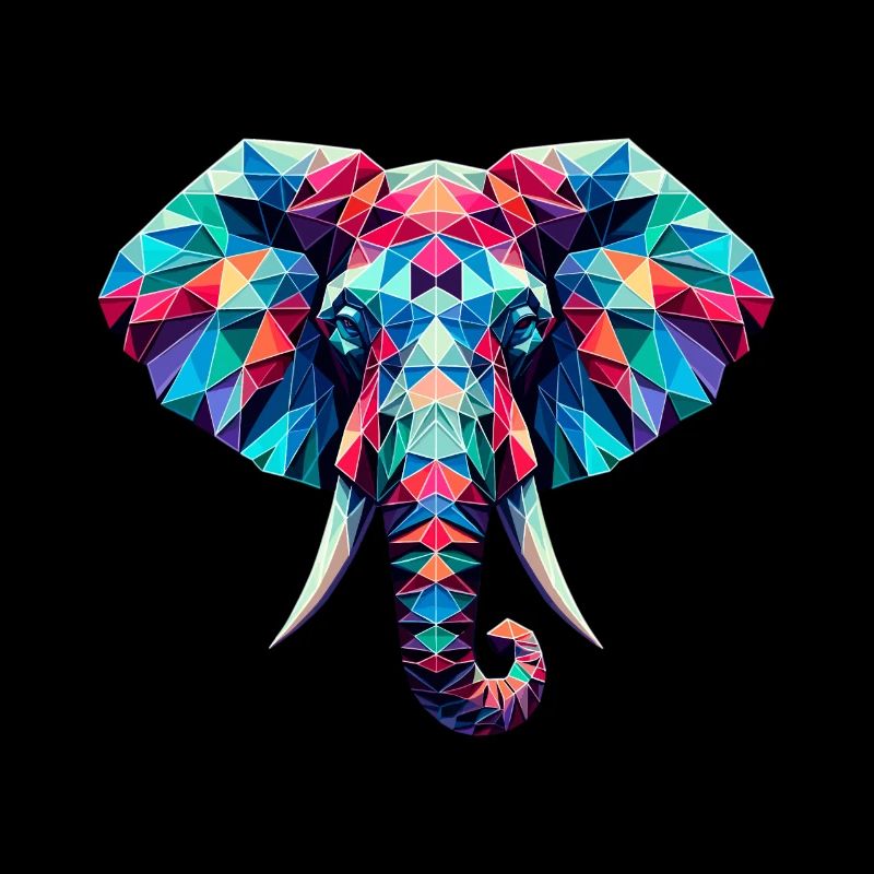 Elephant in polygon illustration