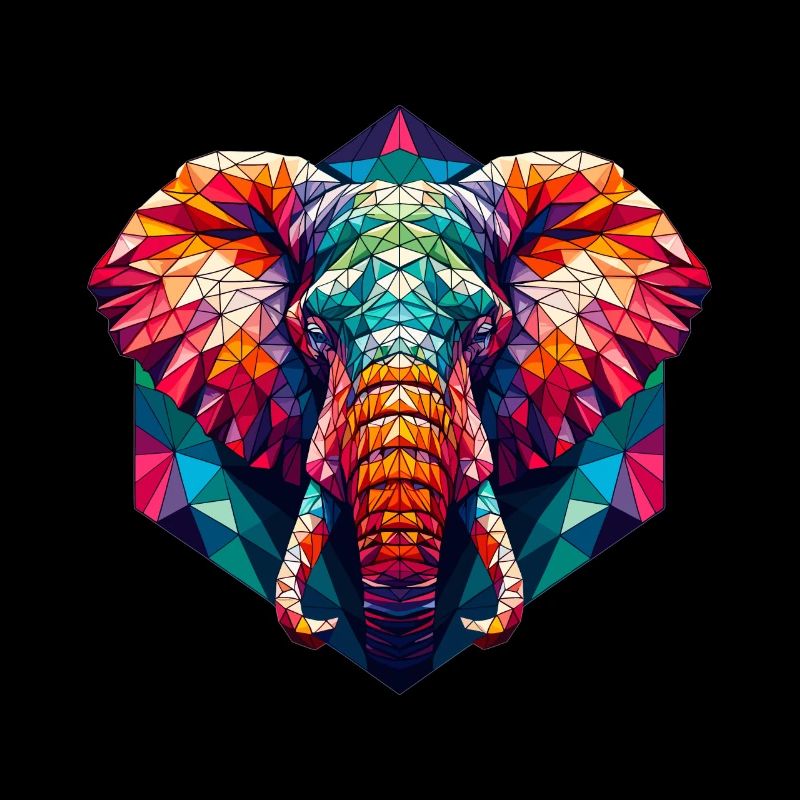 Elefant in Polygonendarstellung
