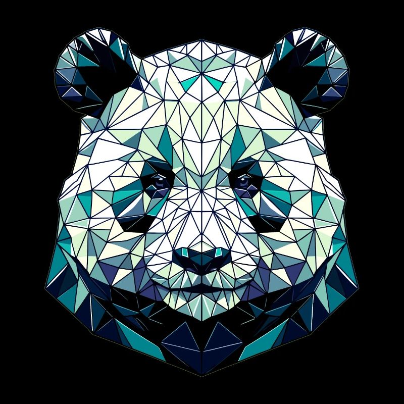 Panda dans la représentation polygonale