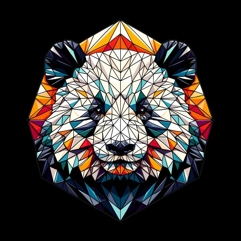 Panda dans la représentation polygonale