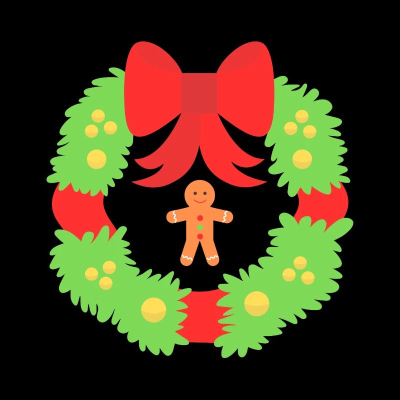 Weihnachtskranz der Lebkuchenfreude