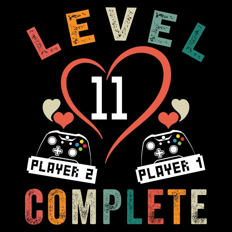 Level 11 Complete 11e Anniversaire 11 ans Mariage
