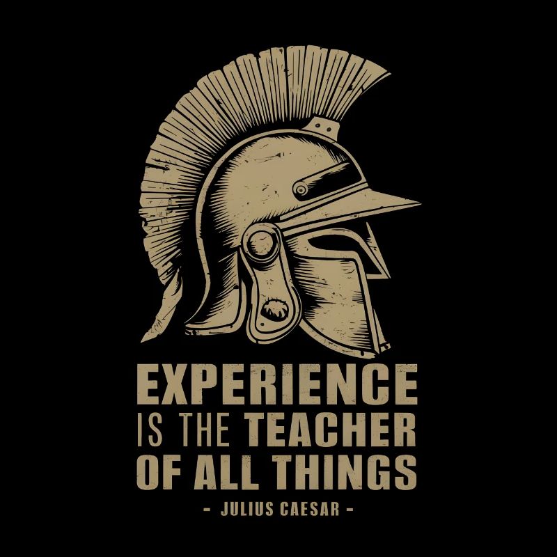 Citation de Jules César avec casque de légionnaire