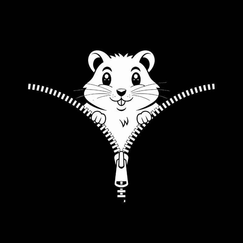Mignon Hamster Face Zipper Fun