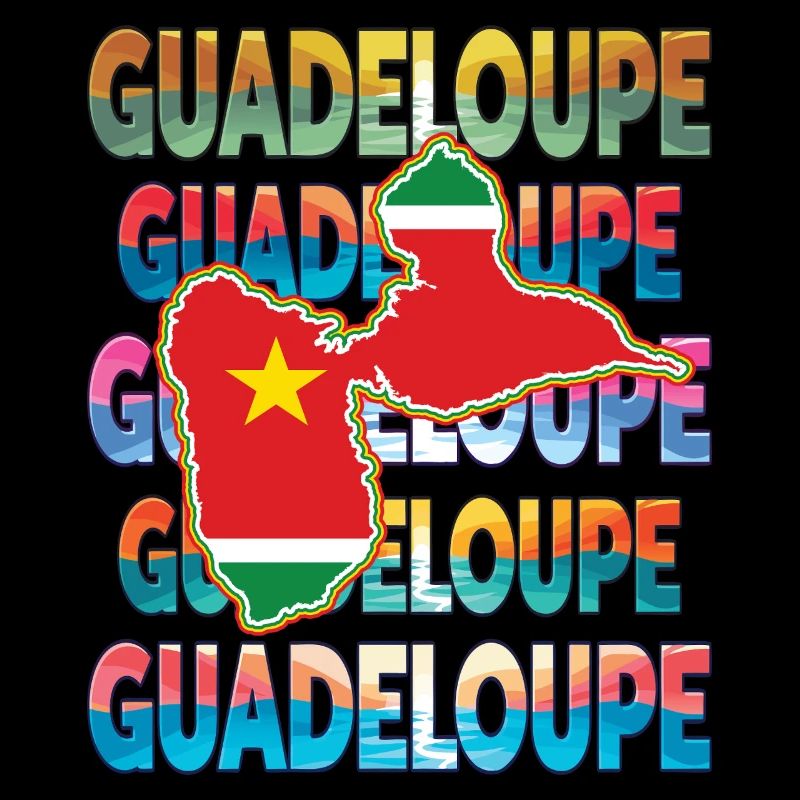 Map of Guadeloupe - Keepsake Gift 971 GWADA