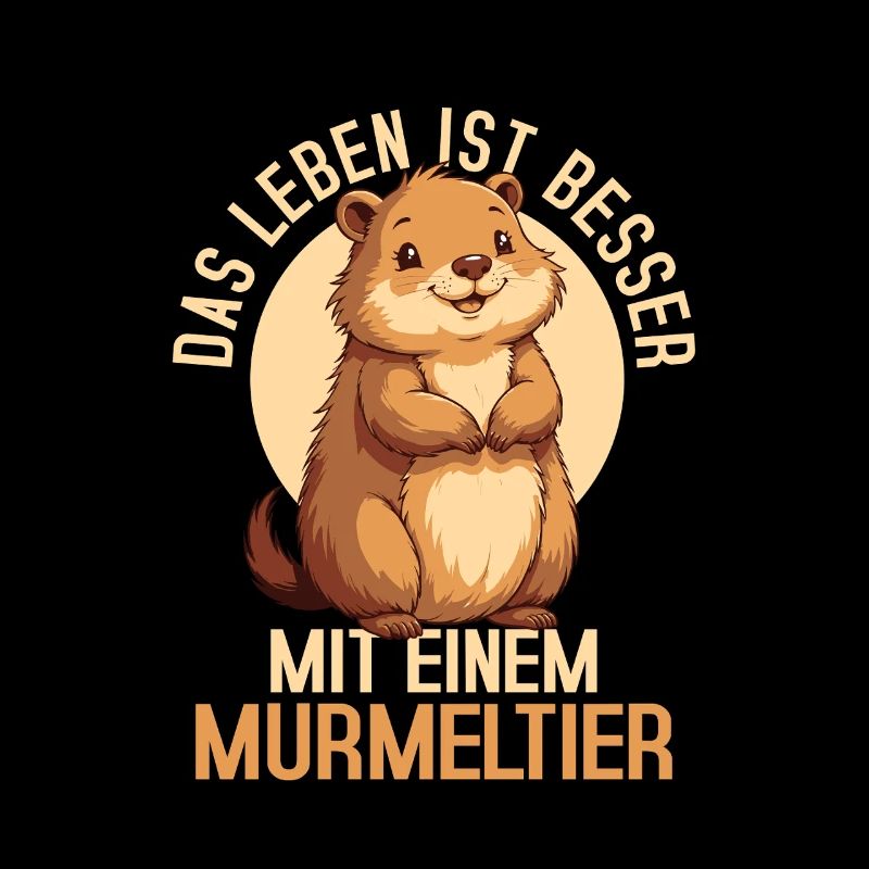 Das Leben ist besser mit einem Murmeltier Tier