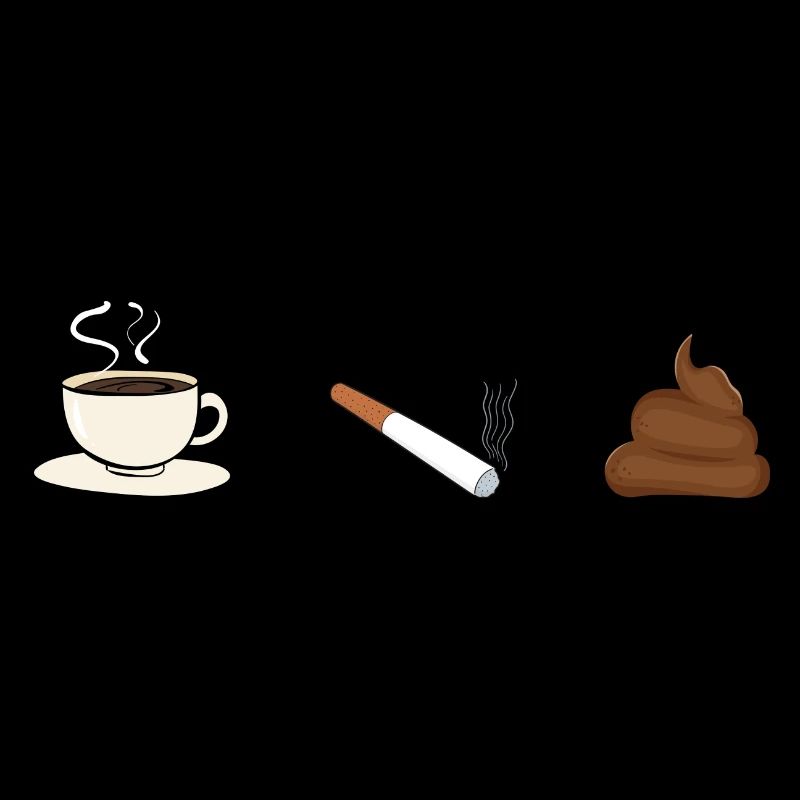 Café clope caca. Idée cadeau citation humour