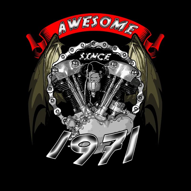 Awesome since 1971, Biker Geburtstag