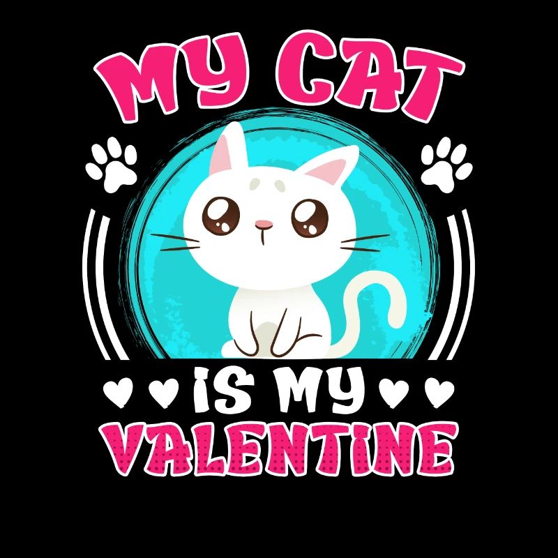 Amour de chat J’aime mon chat Saint-Valentin