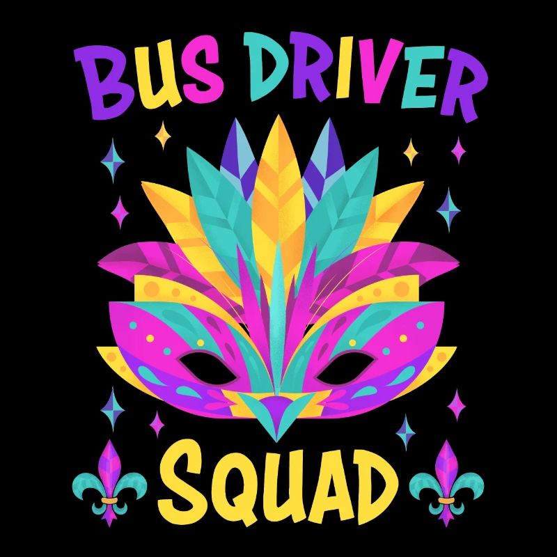 Bus Driver Squad Mardi Gras Costume Tee