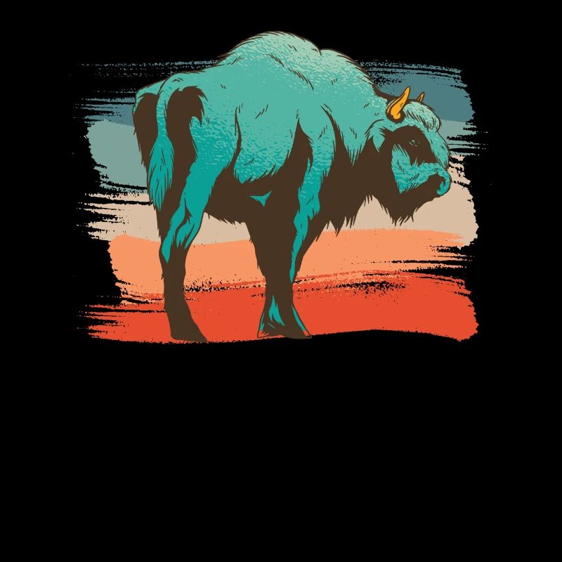 Tierische Bison-illustration