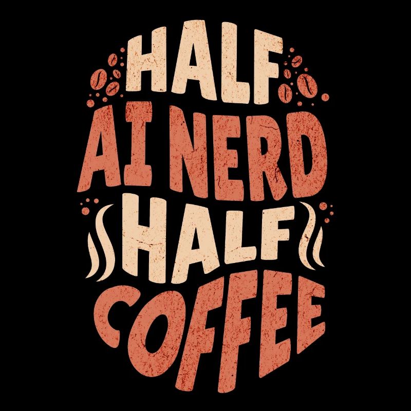 Künstliche Intelligenz halb KI Nerd halb Kaffee