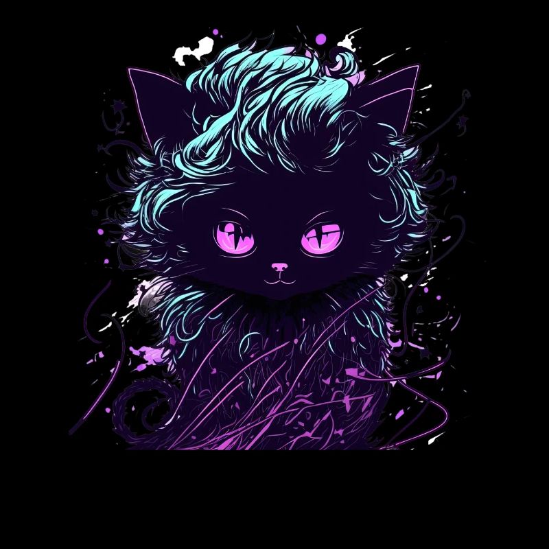 Chibi Dämon Katze - Kawaii Anime Katze Teufel