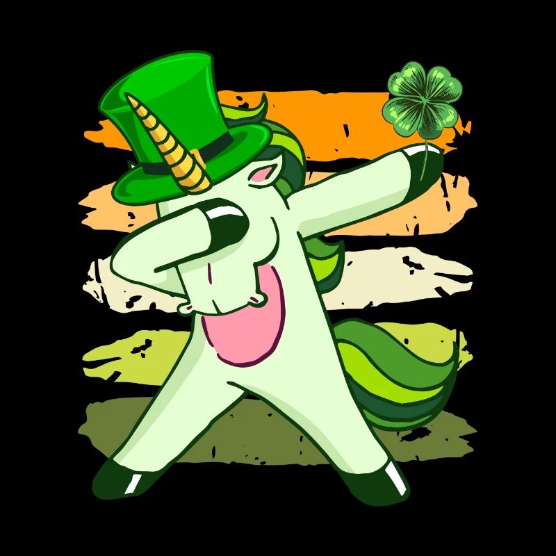 Dabbing Einhorn Kleeblatt St. Patrick's Day