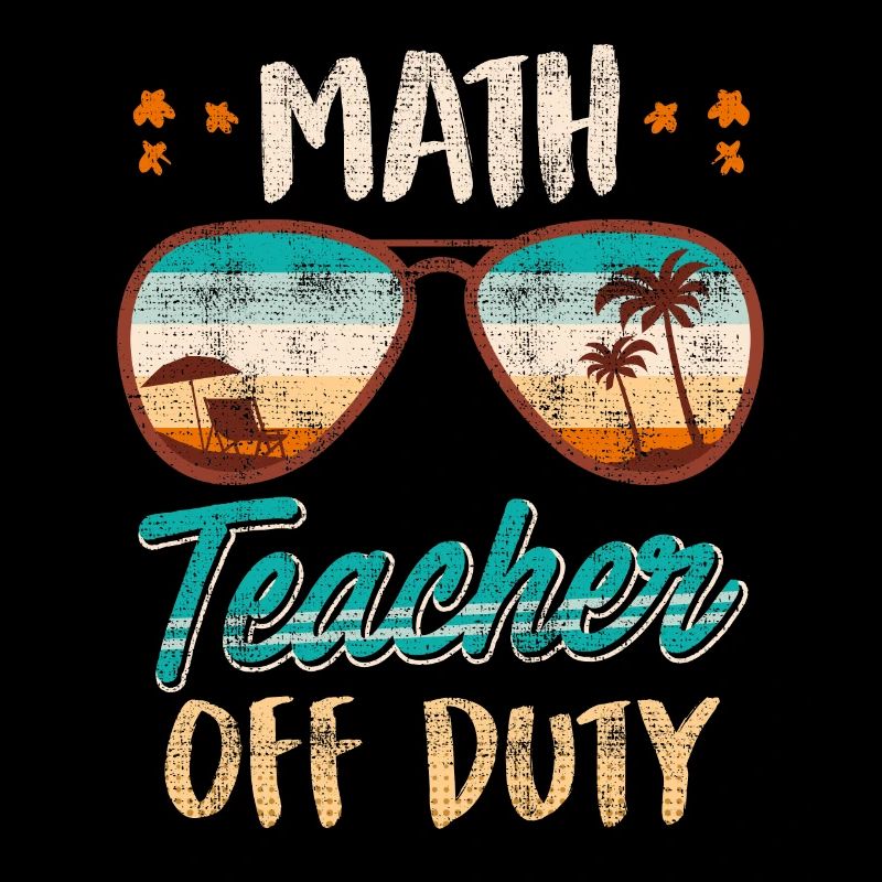 Math teacher off duty on holiday math teacher