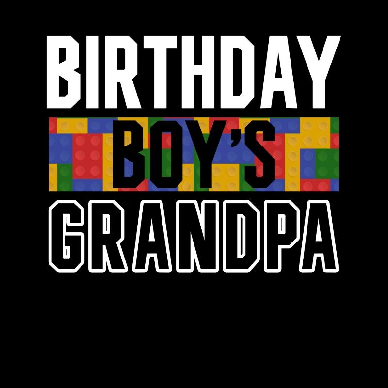Blocs de construction de grand-père garçon d’anniversaire