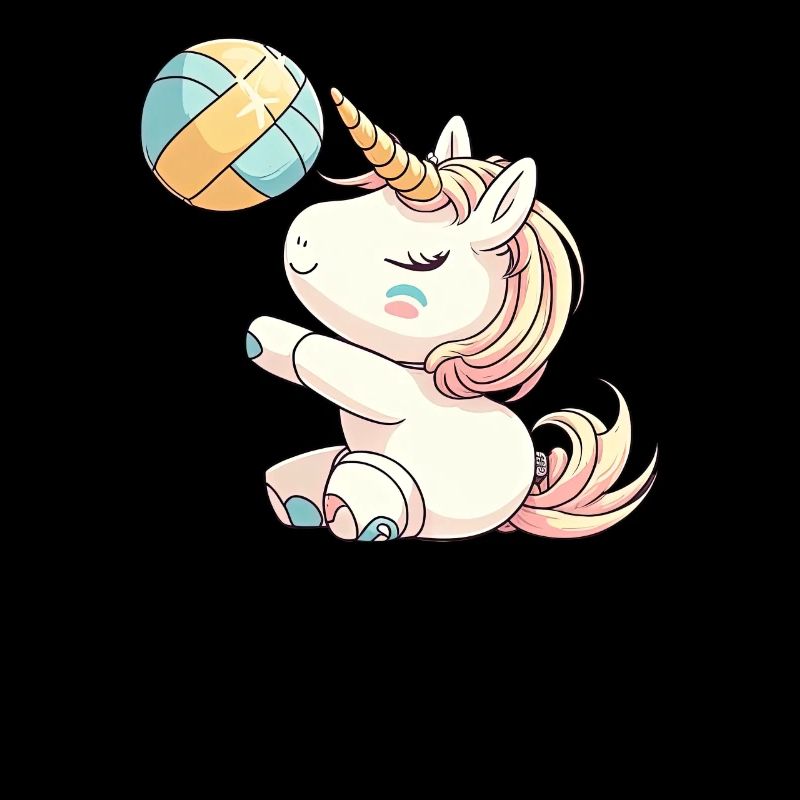 Volleyball-Einhorn-Mannschaft" - "Einhörner und