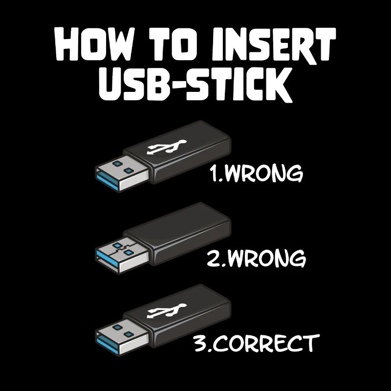 How To Insert USB Stick Funny Programmer Meme