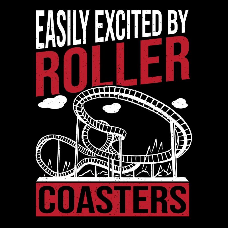 Theme Park Vacation Easily Excited By Roller Coast