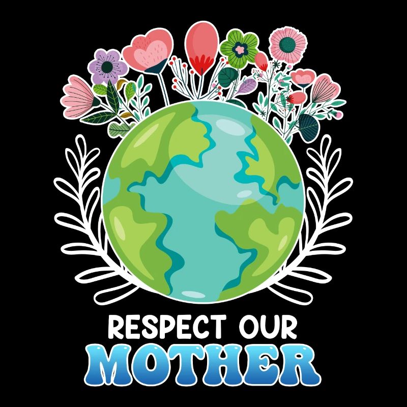 Rettet die Erde Umweltschützer Mutter Erde