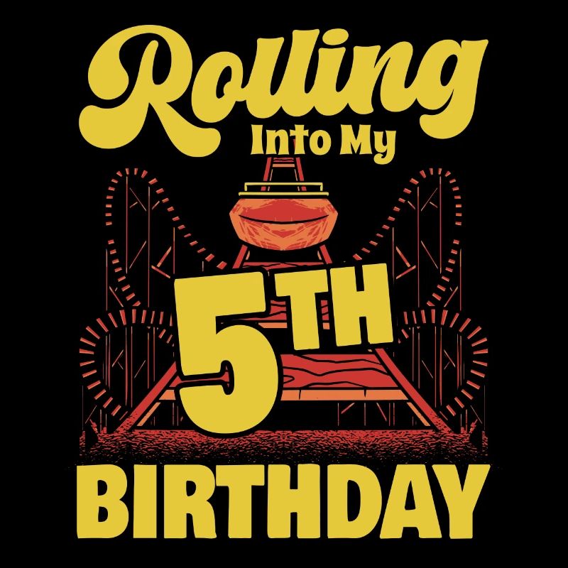 Rolling Into My 5th Birthday Amusement Park Roller