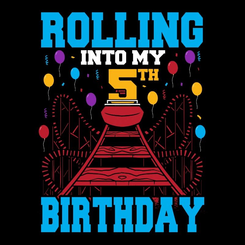 Theme Park Vacation Boy Rolling Into My 5th Birthd