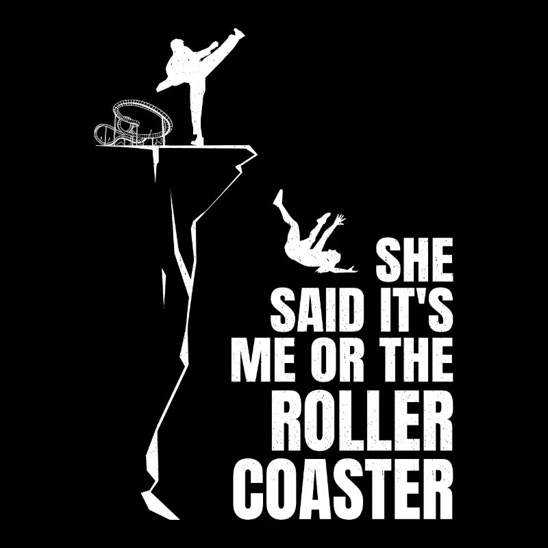 Theme Park Men Amusement Park Me Or The Roller Coa