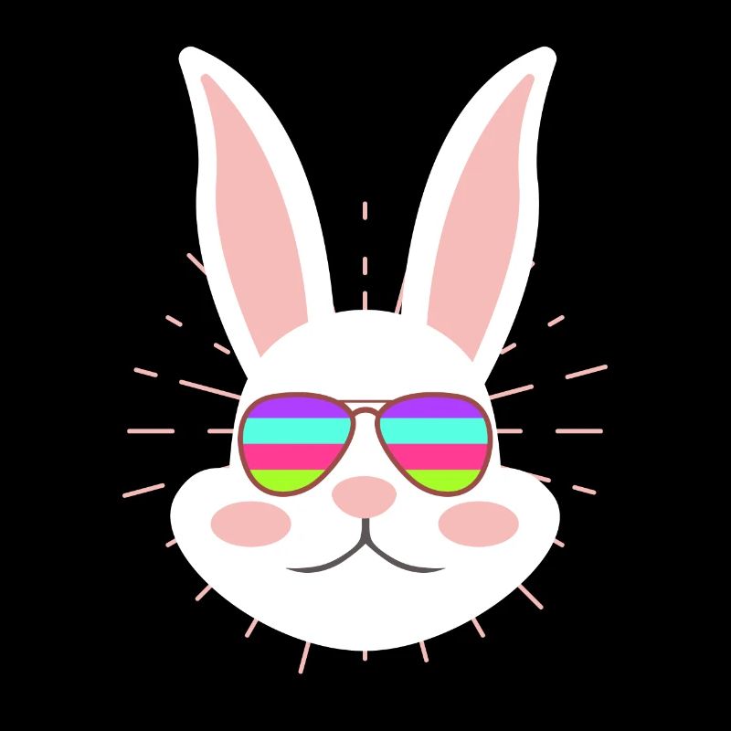 Hasengesicht Cooler Osterhase mit Brille
