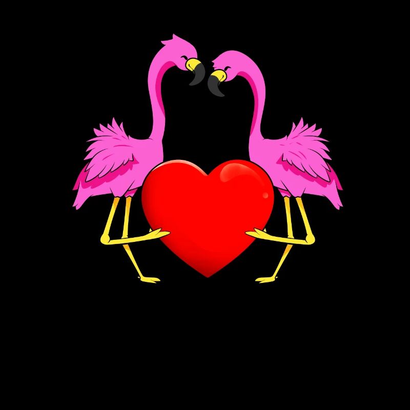 Flamant rose Amour