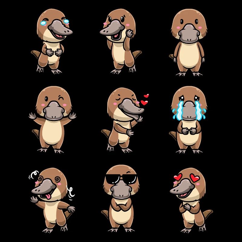 Émoticône ornithorynque de Kawaii