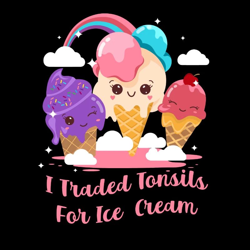 I Traded Tonsils For Ice Cream Funny Tonsil
