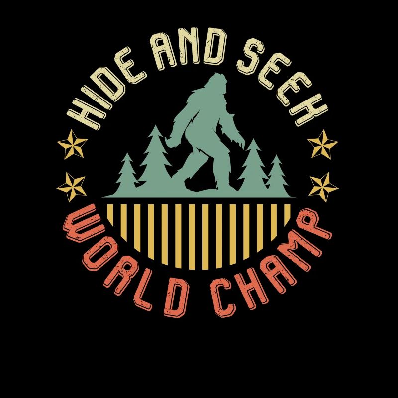 Cache-cache et cherchez le champion du monde Mountain Fan Funny Hiker