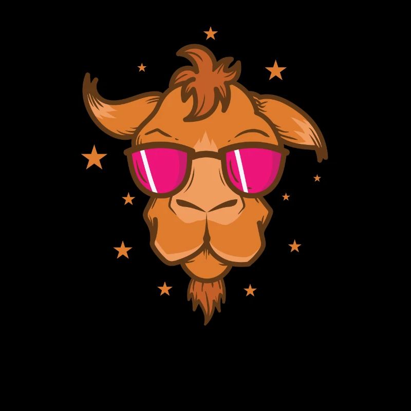 cool camel with sunglasses dromedary