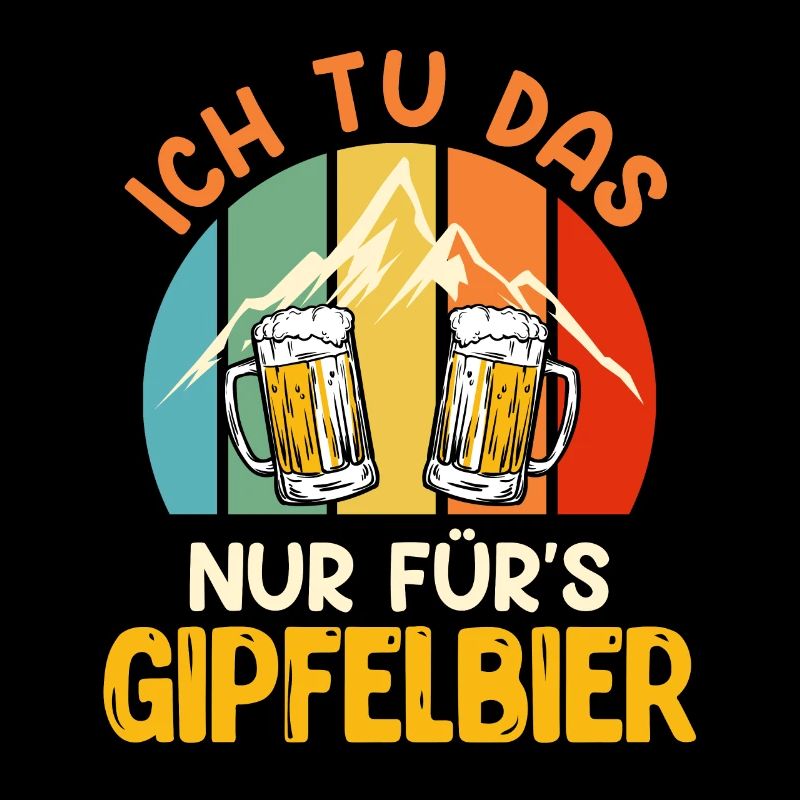 Wanderer lustig Bierfan Gipfelbier Summit
