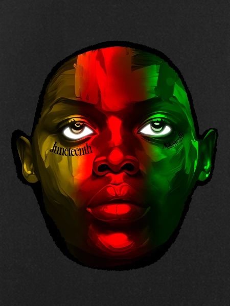 Juneteenth Face Tattoo