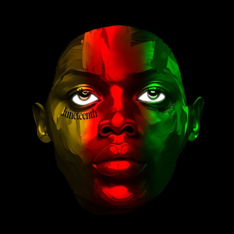 Juneteenth Face Tattoo