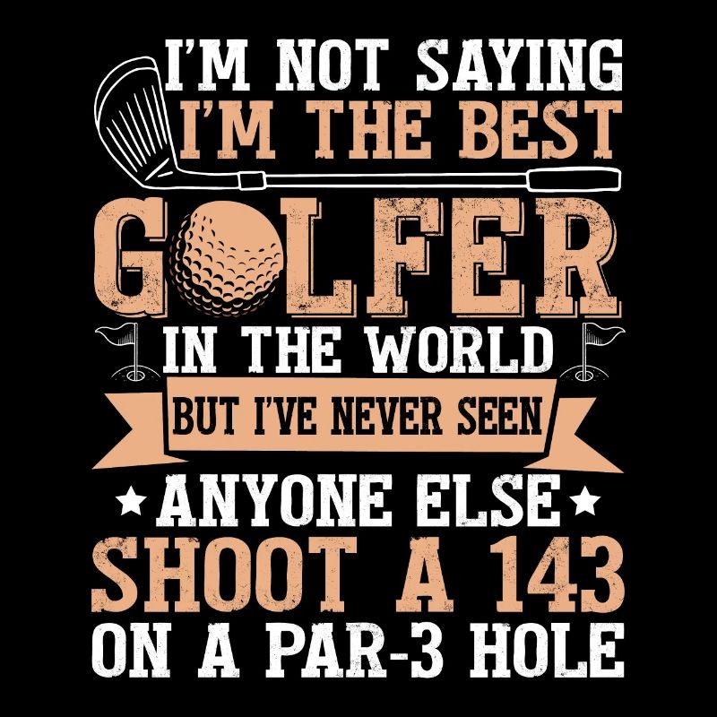 Funny Golf Player Golfing