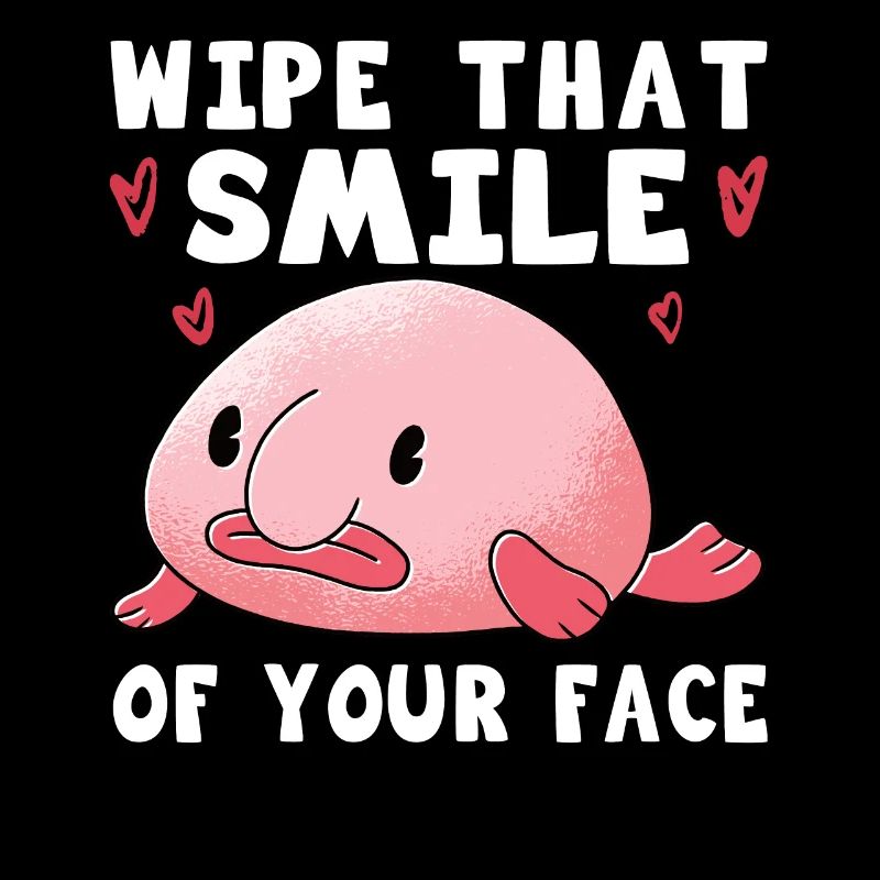 Costume de Blobfish - Visage de poisson Blob laid -