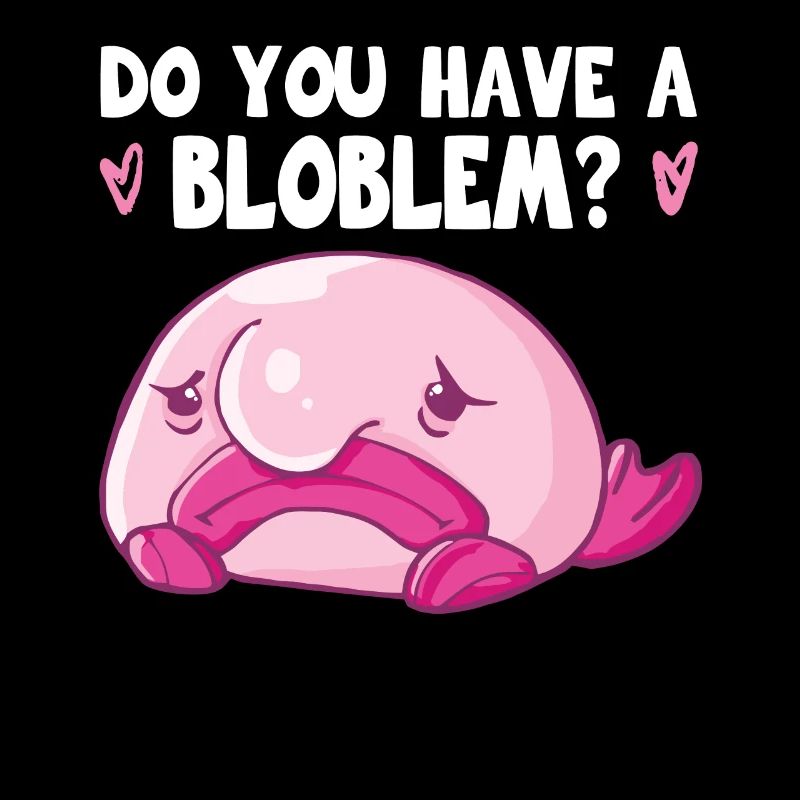 Costume de Blobfish - Visage de poisson Blob laid -