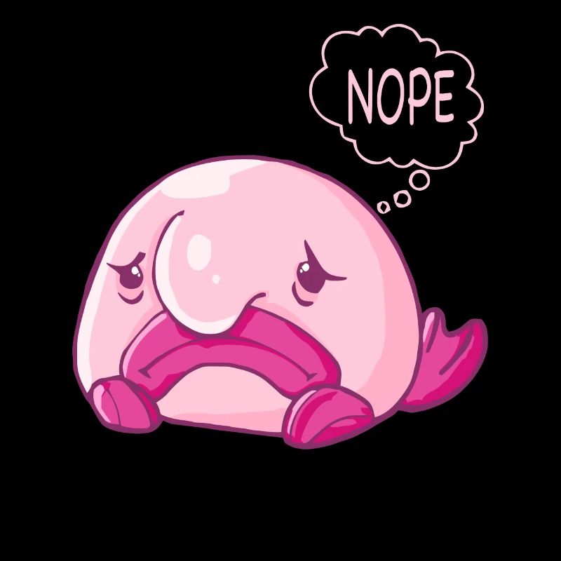 Costume de Blobfish - Visage de poisson Blob laid -