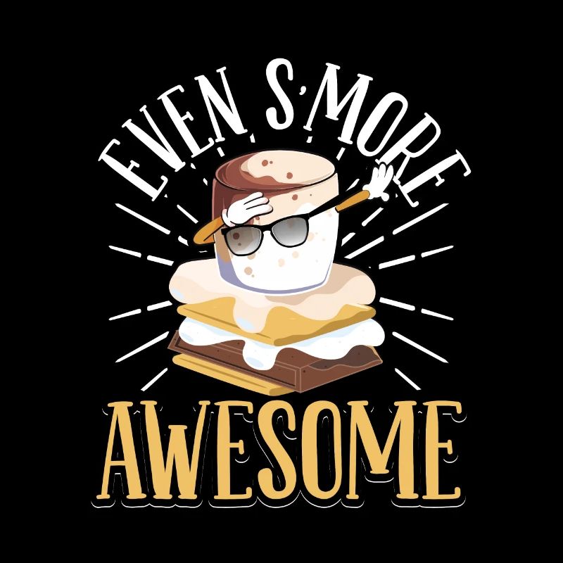 Even Smore Awesome Camping Kids Campfire Dabbing M
