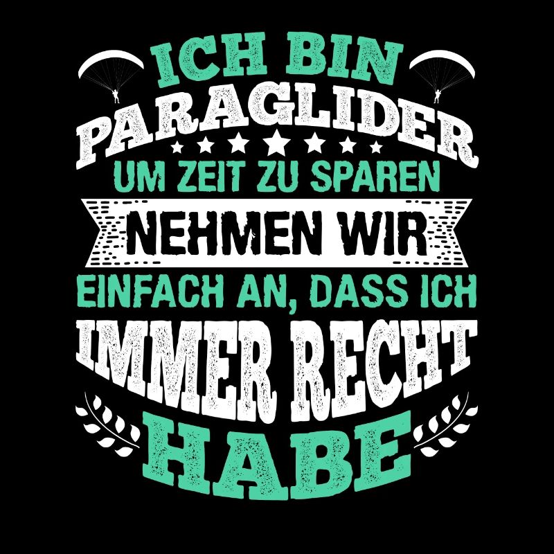 Gleitschirmflieger Ich bin Paraglider Pilot